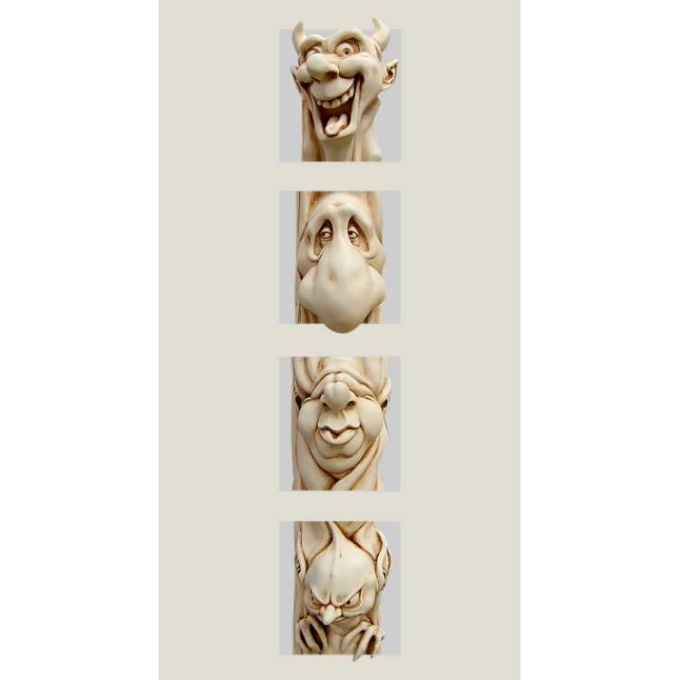 Ghost column hanging (right)-ivory, 79 cm