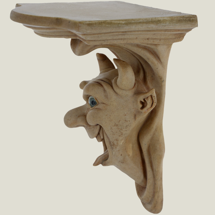 Devil's head console-sandstone, 26 cm