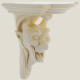 Devil head console-ivory, 26 cm