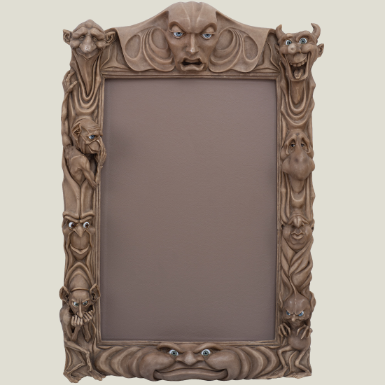 Mirror with glass eyes-brown, 84х58 cm