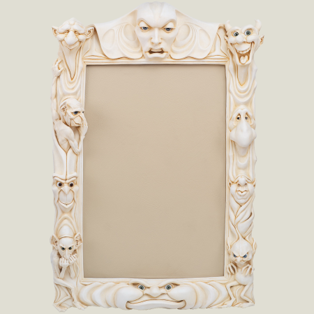 Mirror with glass eyes-ivory, 84х58 cm 