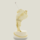 Golfer on pedestal (round) ivory, 22 cm
