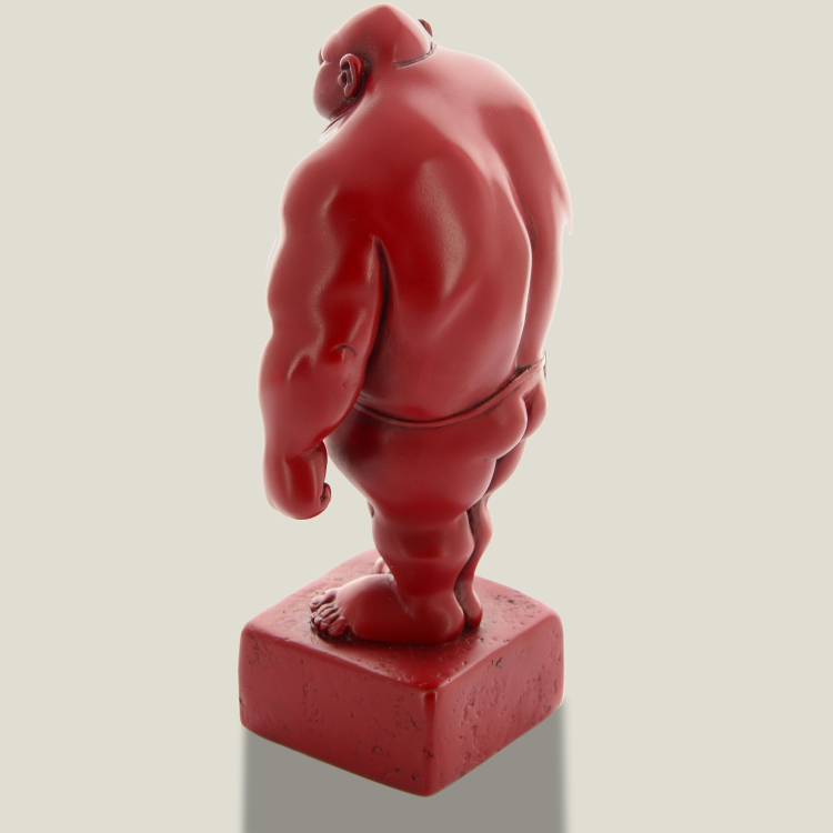 Mario on pedestal (square) red, 19 cm